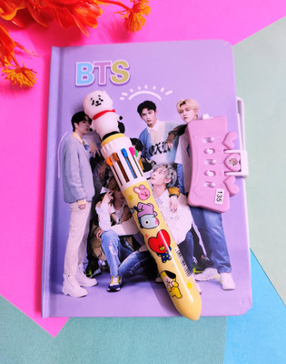 Paper Bear BT21 Regular Diary Designer 80 Pages(Purple, Pack of 2)