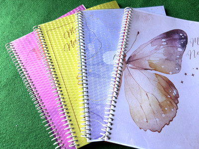 Dahiya Spiral Notebook A4 Notebook plain 200 Pages(Multicolor, Pack of 4)