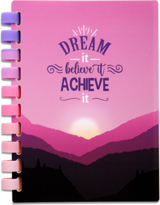 Doodle Soft Ring Spiral Wiro Notebook for Comfortable Writing - Wish & Win | A5 Notebook Ruled 160 Pages(Pink)