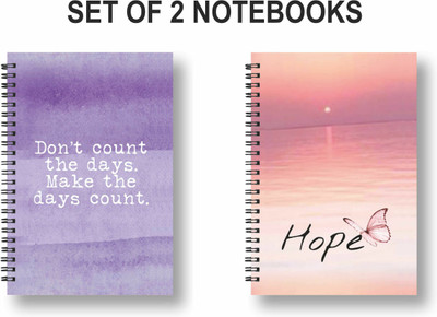 ROT RIX combo of 2 Notebooks A5 Diary Ruled 144 Pages(Blue, Pack of 2)
