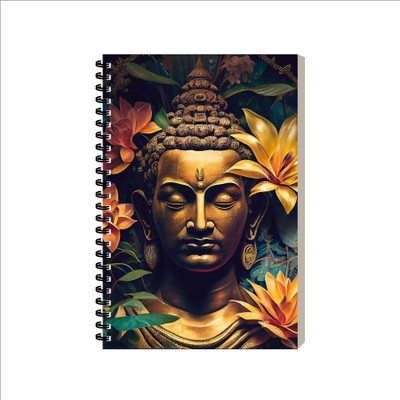 ESCAPER Lord Buddha Notepad For Writing, Gifting, Journaling, Diary Notebook A5 Diary Ruled 160 Pages(Lord Buddha Design 4)