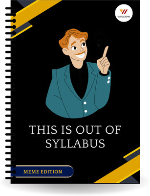 Wulcrow Premium Notebook | This is out of Syllabus | A5 Notebook Ruled 140 Pages(Black)