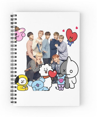 craft maniacs BTS 2023 NEW DIARIES A5 Diary RULED 160 Pages(Multicolor)
