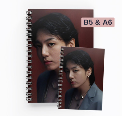 RJPRINTS BTS B5 Notebook Unruled 160 Pages(Pink)