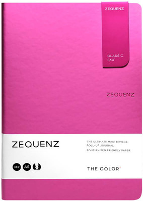 Zequenz A5 Size 14.8x21cm Color Series 80gsm Cream Coloured Paper 360 Degree Flexible A5 Notebook Ruled 200 Pages(Pink)