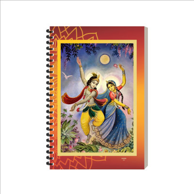 ESCAPER Radha Krishna Stationery Diary, Binding Notebook, Journaling Diary for Men A5 Diary Ruled 160 Pages(Radha Krishna Design 8)