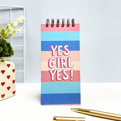 articious Yes Girl Yes Regular Desk Planner Ruled 264 Pages(To Do List)