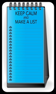Nourish Desktop Standing Keep Calm and Make a List Blue_DRY Regular Planner/Organizer Ruled 50 Pages(Blue)