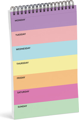 Inkdotpot Spiral Binding Notepad Regular Planner Unruled 50 Pages(Multicolor)
