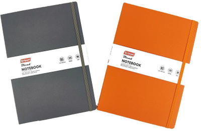 NEELGAGAN Blend Notebook B5 Semi Flexi Cover Buckram Material Round Corner P-2 B5 Notebook (17 cm x 24 cm) Ruled 192 Pages(Orange+Grey, Pack of 2) NEELGAGAN Blend Notebook B5 Semi Flexi Cover Buckram Material Round Corner P-2 B5 Notebook (17 cm x 24 cm) Ruled 192 Pages(Orange+Grey, Pack of 2)