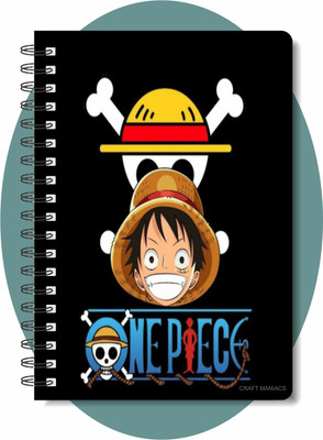 craft maniacs 2024 ONE PIECE NOTEBOOK A5 Diary RULED 160 Pages(Multicolor)