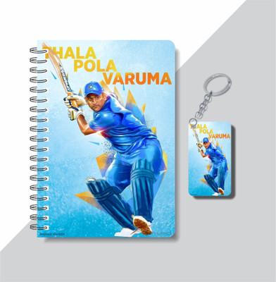 craft maniacs DHONI 2023 NOTEBOOK COLLECTION A5 Notebook RULED 160 Pages(White)