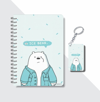 craft maniacs BARE BEARS 2023 COLLECTION A5 Notebook RULED 160 Pages(Multicolor)