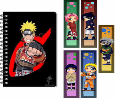 craft maniacs NARUTO DIARY & FREEBIE BOOKMARKS A5 Diary RULED 100 Pages(Green)