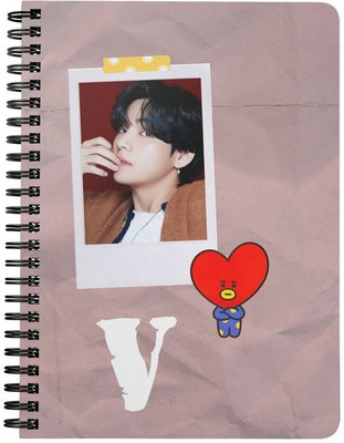 craft maniacs BTS V A5 RULED 160 PAGES DIARY A5 Diary RULED 160 Pages(Multicolor)