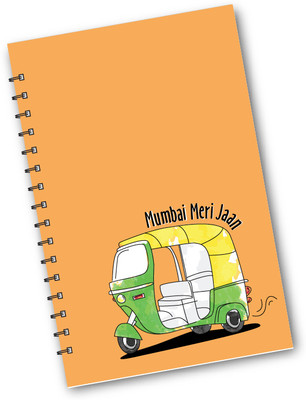 Desi Feriwala Mumbai A5 Notebook Unruled 100 Pages(Orange)