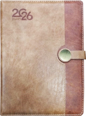 Scribelle Professional 2026 B5 Size Diary With Luppi Lock B5 Diary 70 GSM Smooth Paper,Corporate Planner 324 Pages(Brown)