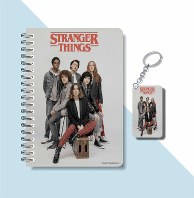 craft maniacs STRANGER THINGS A5 Notebook RULED 160 Pages(White)