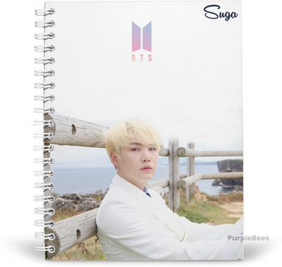 PurpleBees BTS Special Diary A5 Diary Unruled 160 Pages(Multicolor)