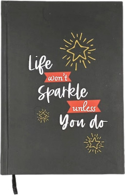 CRAFTOPIX Life Won't Sparkle Unless You Do A5 Diary Ruled 192 Pages(Multicolor)