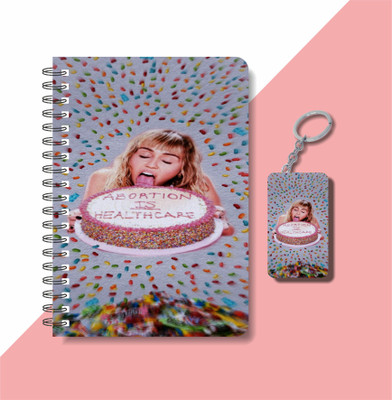 craft maniacs A5 NOTEBOOK + KEYCHAIN COLLECTION A5 Note Pad RULED 160 Pages(Black, White, Multicolor)