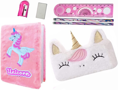 Regallo Unicorn A6 Diary Ruled 80 Pages(Pink)