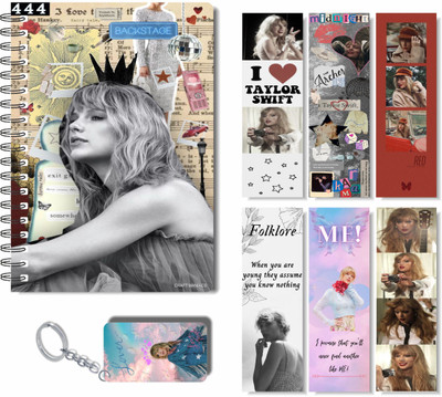 craft maniacs 2023 TAYLOR DIARY + TWO FREEBIE COLLECTION A5 Notebook RULED 160 Pages(Multicolor)