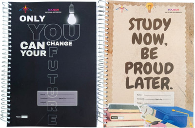 RAJESH STATIONERY Soft Cover Spiral Notebook, Memo Notepads Diary Notebook, 11.7 Inch x 8.3 Inch A4 Notebook Ruled 220 Pages(Multicolor, Pack of 2)