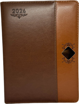 Scribble Executive Diary A4 Diary Single Rule , Month Cut 320 Pages(Tan, Brown)