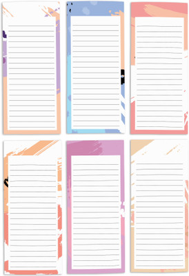 Inkdotpot Notepad Regular Note Pad Unruled 6 Pages(Multicolor, Pack of 6)