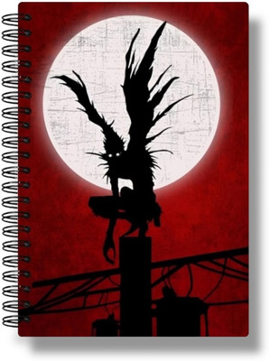 buddytales Deathnote Red and white bird anime notebook A5 Notebook Unruled 120 Pages(Red and White)