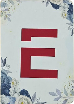 CRAFTOPIX Initial (E) Alphabet Lasercut Diary Soft Bound Notebook B6 Diary Ruled 192 Pages(mix color)