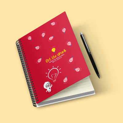 Papero Cherry A5 Notebook Ruled 200 Pages(Red)