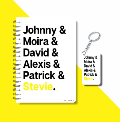 craft maniacs SCHITT'S CREEK COLLECTION A5 Notebook RULED 160 Pages(Multicolor)