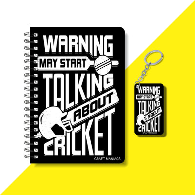 craft maniacs CRICKET 2024 NOTEBOOK COLLECTION A5 Diary RULED 160 Pages(White)