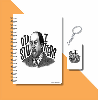 craft maniacs OFFICE SITCOM 2023 DIARY & KEYCHAIN A5 Notebook RULED 120 Pages(Multicolor)