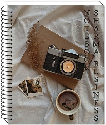 KRASHTIC Big A4 Spiral Unruled Notebook, 75 GSM Paper, Set of 1 (camera book ) A4 Notebook Unruled 200 Pages(White)