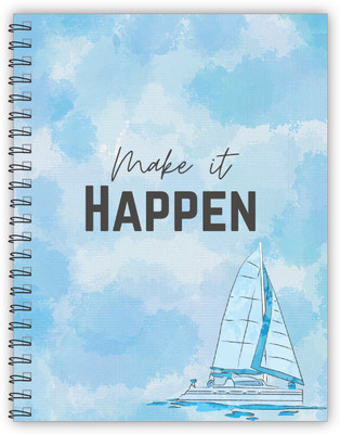 TimeWise 12 Month Undated Regular Planner 135 Pages A5 Planner Unruled 135 Pages(Blue)