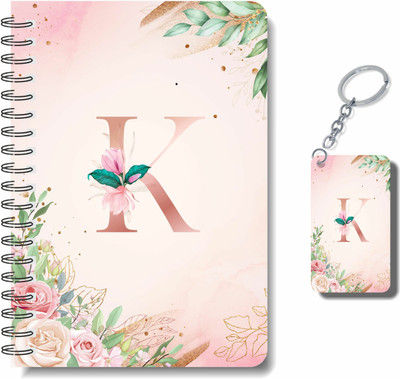 craft maniacs A5 NOTEBOOK + KEYCHAIN COLLECTION A5 Notebook RULED 160 Pages(Pink)