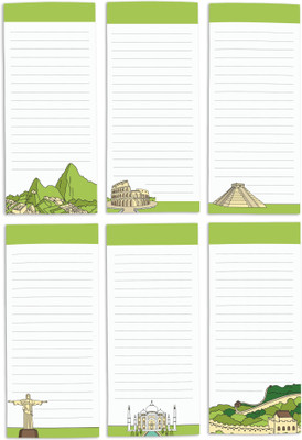 Inkdotpot Notepad Regular Note Pad Unruled 6 Pages(Light Green, Pack of 6)