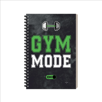 ESCAPER Gym Mod On Fitness Diary For Men, Workout Diary,Notepad A5 Diary Ruled 160 Pages(Gym Mod On)