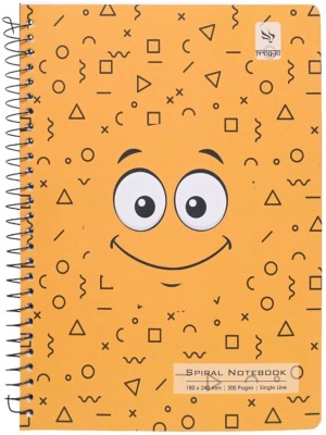 Pragya Spiral Notebook | (18x24 CM) | 600 GSM Paper B5 Notebook Single Line 300 Pages(Multicolor, Pack of 2)