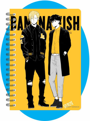 craft maniacs BANANA FISH COLLECTION A5 Notebook RULED 160 Pages(Multicolor)