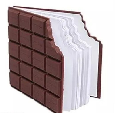 PKM Chocolate Shaped Personal Desk Notepad Memo Regular Diary Plain 60 Pages(Brown)
