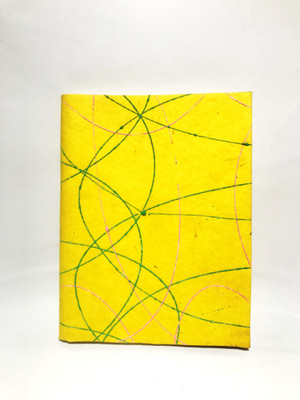 Cutrunn Recycled handmade A5 Diary Unruled 40 Pages(Yellow)