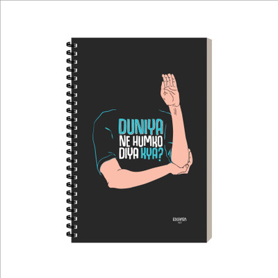 ESCAPER Dialogue Diary A5 Diary Ruled 160 Pages(Duniya Ne Humko)