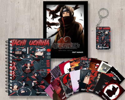 craft maniacs ITACHI UCHIHA GIFTING COMBO A5 Organizer RULED 120 Pages(Black)