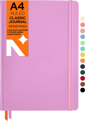 NEORAH - Ruled Journal Notebook - 110 GSM - Office Hardcover Notebook - A4 Notebook Single Ruled 160 Pages(LAVENDER)