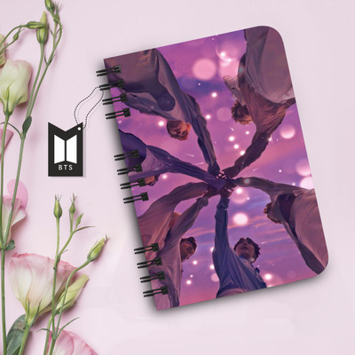 DI-KRAFT BTS Boys Printed Diary for Office use New Collection of BTS 2022 A5 Diary Unruled 160 Pages(Purple 1)