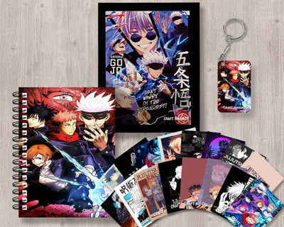 craft maniacs JUJUTSU KAISEN GIFTING SET A5 Notebook RULED 120 Pages(White)